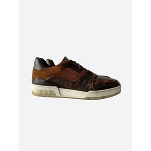 Louis Vuitton Brown Suede Monogram Trainers
